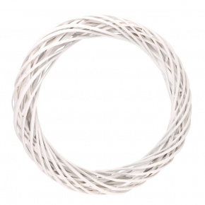 Венок декоративный (ива), D35xH5см, белый в интернет-магазине флористических аксессуаров Азалия Декор