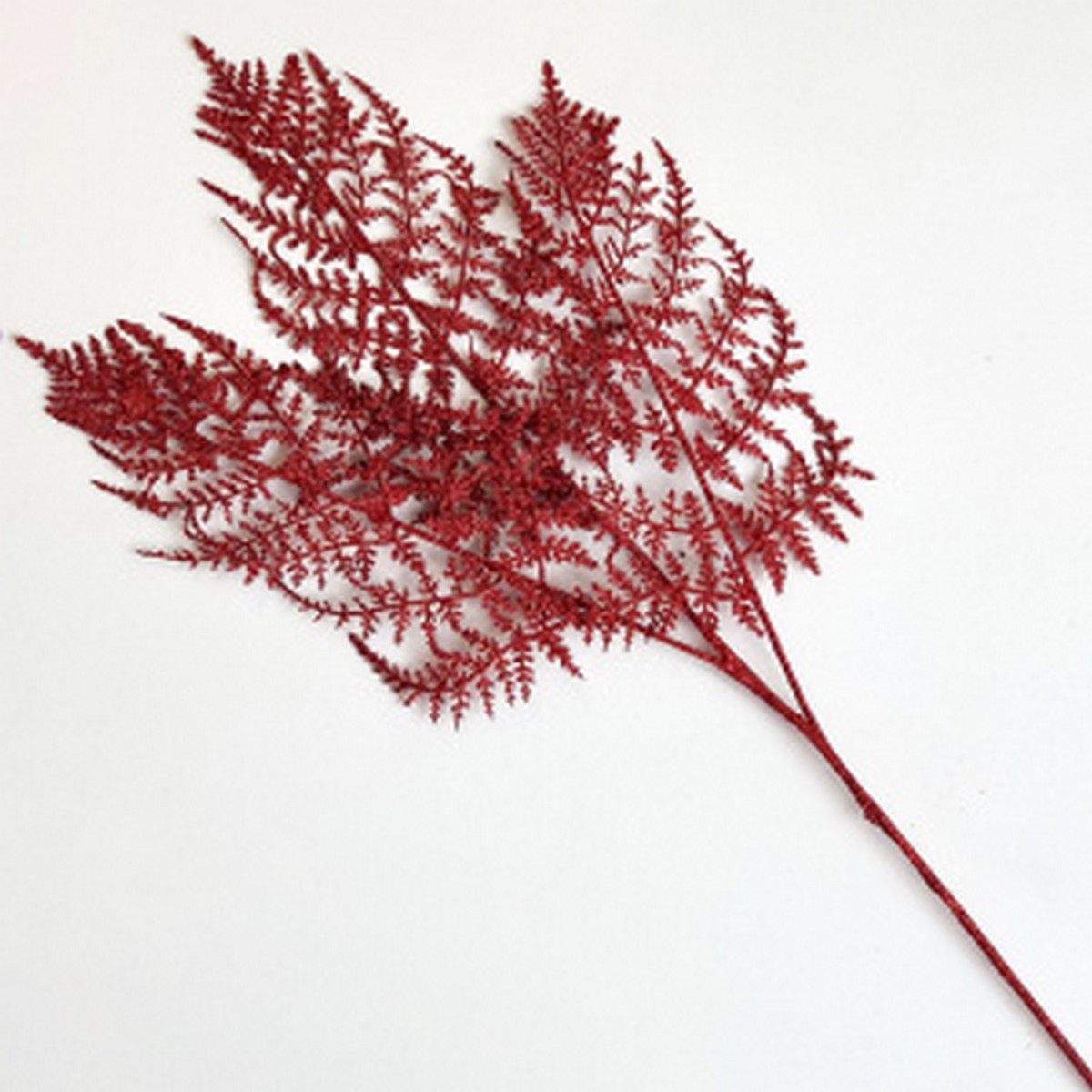 Ветка с глиттером, H80см, красный в интернет-магазине флористических аксессуаров Азалия Декор