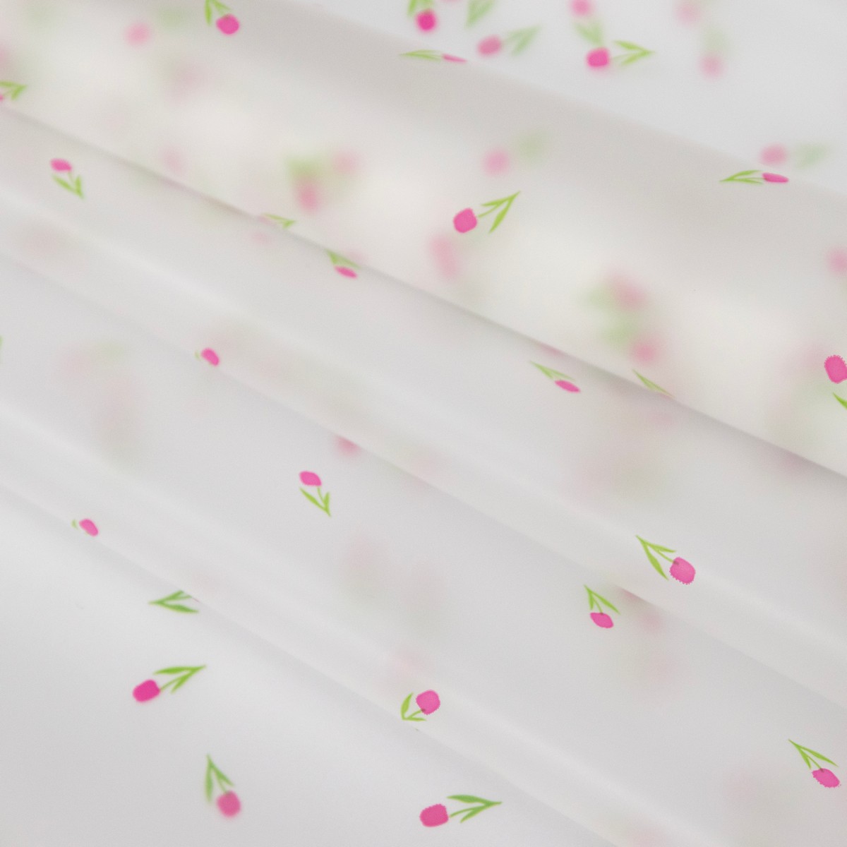 Пленка матовая Тюльпан, 60 см 10,3 м, розовый/ салатовый в интернет-магазине флористических аксессуаров Азалия Декор