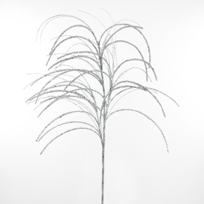 Ветка декоративная с глиттером, 90см, серебряный в интернет-магазине флористических аксессуаров Азалия Декор