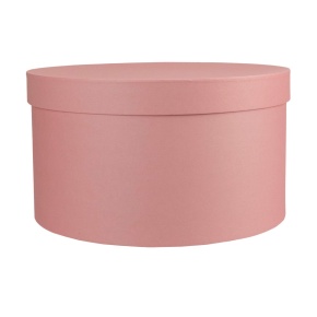 Коробка подарочная круглая, D30xH17 см, розовый в интернет-магазине флористических аксессуаров Азалия Декор