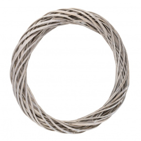 Венок декоративный (ива), D40xH5,5см, серый в интернет-магазине флористических аксессуаров Азалия Декор