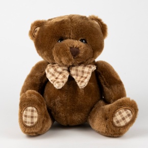 Игрушка м/н Медведь с бантом, 15см, кор. в интернет-магазине флористических аксессуаров Азалия Декор