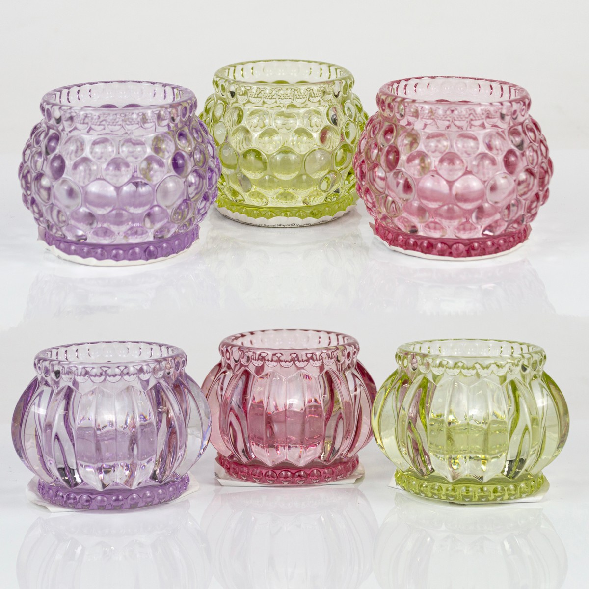 Подсвечник (стекло), H5xD7см, цв. в асс. в интернет-магазине флористических аксессуаров Азалия Декор