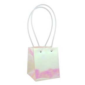 Пакет для цветов водостойкий (крафт), 13х12,5х15см (в уп. 10шт.), перламутровый в интернет-магазине флористических аксессуаров Азалия Декор