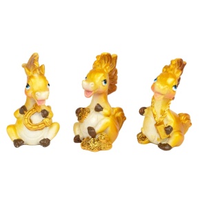 Лошадка, 3,5х3х5,5см, золотой, в ассорт. в интернет-магазине флористических аксессуаров Азалия Декор