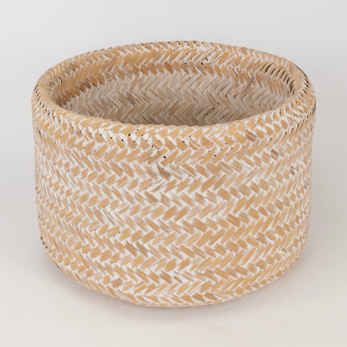 Набор кашпо плетеных 3шт. (бамбук),  D36xH25см, отбеленный в интернет-магазине флористических аксессуаров Азалия Декор