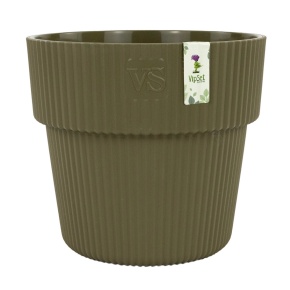 Кашпо со вставкой Алемар (пластик), D21,5xH19,5см, 4,8л, зеленый в интернет-магазине флористических аксессуаров Азалия Декор