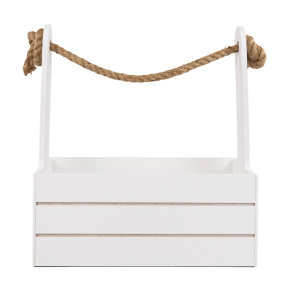 Корзина (дерево), 25х15х30см, белый в интернет-магазине флористических аксессуаров Азалия Декор