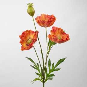 Мак, 68см, оранжевый в интернет-магазине флористических аксессуаров Азалия Декор