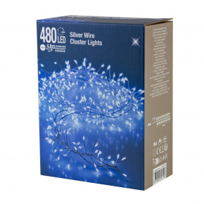 Гирлянда светодиодная 4,8м, 480 ламп, белый свет, прозрачн. в интернет-магазине флористических аксессуаров Азалия Декор