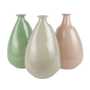 Ваза Бутылочка (стекло), H26x16х13см, цв. в асс в интернет-магазине флористических аксессуаров Азалия Декор