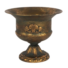 Вазон (металл), D28,5xH24см, золотой в интернет-магазине флористических аксессуаров Азалия Декор