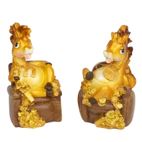 Лошадка-копилка, 7х6,5х11,5см, золотой, в ассорт. в интернет-магазине флористических аксессуаров Азалия Декор