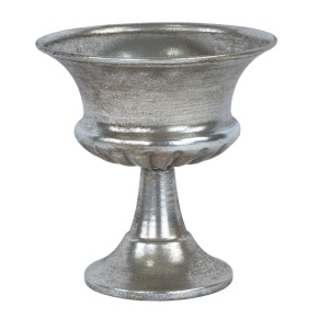 Вазон (металл), D16xH17см, серебряный в интернет-магазине флористических аксессуаров Азалия Декор