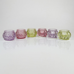 Подсвечник (стекло), H5xD7см, цв. в асс. в интернет-магазине флористических аксессуаров Азалия Декор