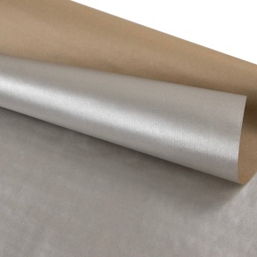 Бумага упаковочная крафт 40гр, 68 см 10 м, серебряный в интернет-магазине флористических аксессуаров Азалия Декор