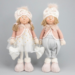 Сувенир Мальчик/Девочка, H49х21х16см, в асс., розовый в интернет-магазине флористических аксессуаров Азалия Декор