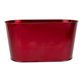 Кашпо (металл), 23x11,5хH12см, красный в интернет-магазине флористических аксессуаров Азалия Декор