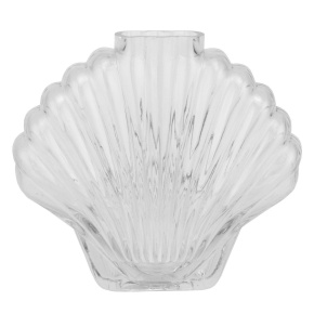 Ваза Ракушка (стекло), 19х8,5xH17,5см, прозрачный в интернет-магазине флористических аксессуаров Азалия Декор
