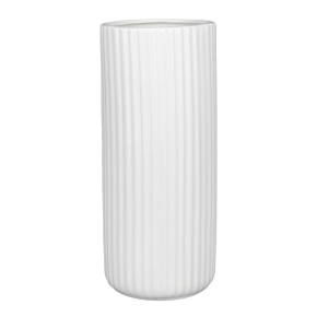 Ваза (керамика), D11,5xH25см, белый в интернет-магазине флористических аксессуаров Азалия Декор