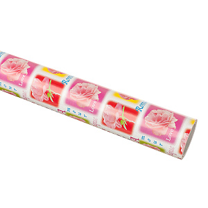 Бумага упаковочная Розы 70 см 10 м, розовый/голубой/зеленый в интернет-магазине флористических аксессуаров Азалия Декор