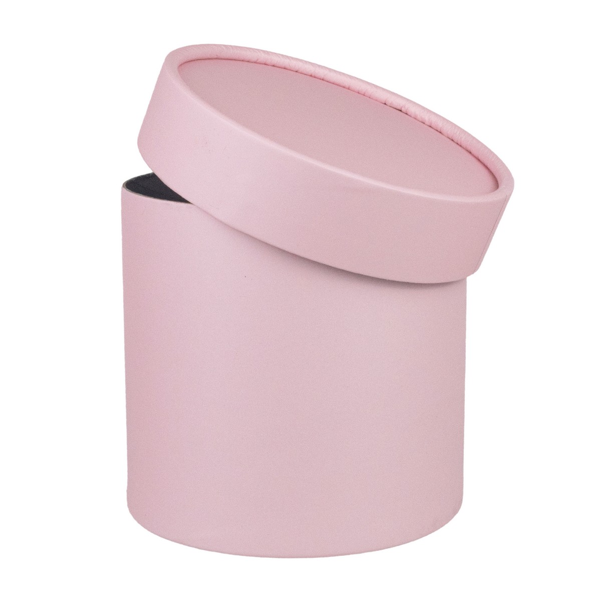 Коробка подарочная круглая, D12,5xH12,5см, светло-розовый в интернет-магазине флористических аксессуаров Азалия Декор