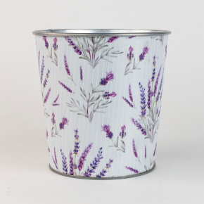 Кашпо Лаванда (металл), D14xH14см, белый в интернет-магазине флористических аксессуаров Азалия Декор
