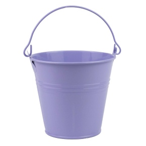 Кашпо Три Линии Ведерко с ручкой (металл), D15xH13,5см, сиреневый в интернет-магазине флористических аксессуаров Азалия Декор