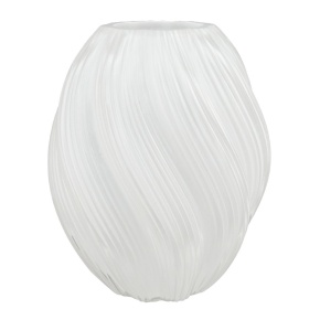 Ваза (стекло), D17xH21см, белый в интернет-магазине флористических аксессуаров Азалия Декор