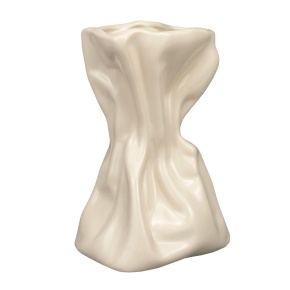 Ваза (керамика), 12,5x11xH18,5см, кремовый в интернет-магазине флористических аксессуаров Азалия Декор