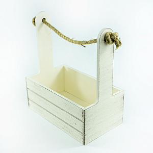 Корзина "Прованс" (дерево), 25х15х30см, бежевый в интернет-магазине флористических аксессуаров Азалия Декор