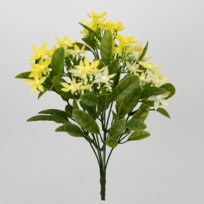 Зелень с цветами на вставке, 32см, зеленый/желтый в интернет-магазине флористических аксессуаров Азалия Декор