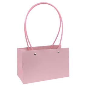 Пакет для цветов водостойкий (крафт), 22х10,5х13,5см (в уп. 10шт.), светло-розовый в интернет-магазине флористических аксессуаров Азалия Декор