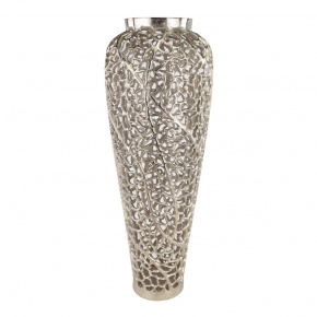 Ваза (металл), D24xH66см, серебряный в интернет-магазине флористических аксессуаров Азалия Декор