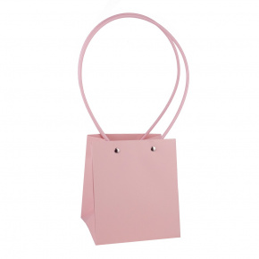 Пакет для цветов водостойкий (крафт), 13х12,5х15см (в уп. 10шт.), розовый в интернет-магазине флористических аксессуаров Азалия Декор