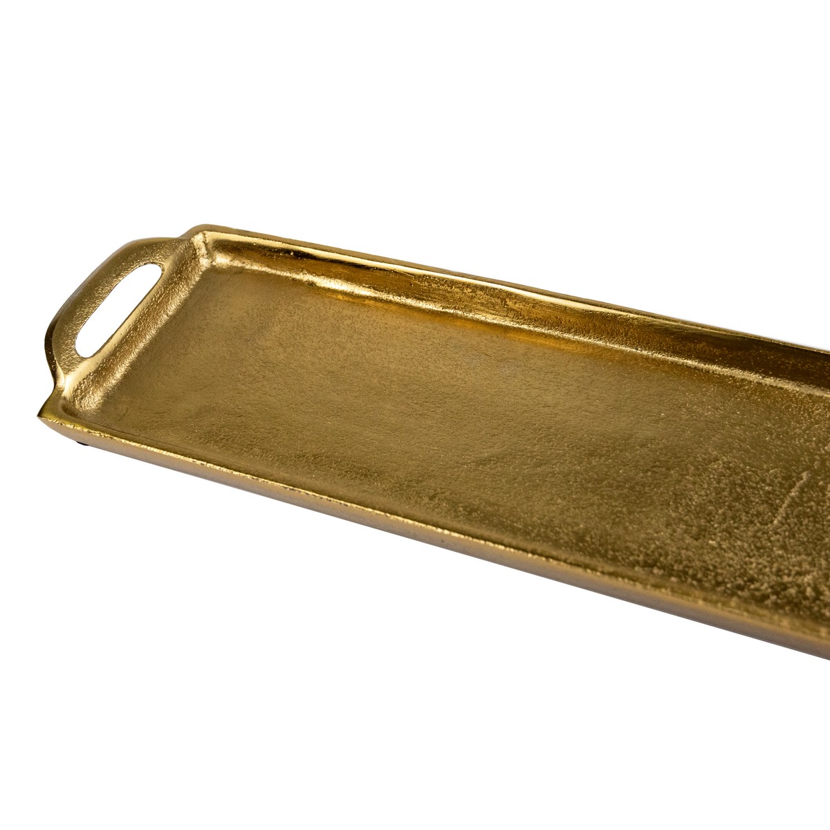 Поднос (металл), 65х13xH3см, золотой в интернет-магазине флористических аксессуаров Азалия Декор