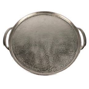 Поднос (металл), D36xH3см, серебряный в интернет-магазине флористических аксессуаров Азалия Декор