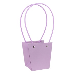 Пакет для цветов водостойкий (крафт), 13х9,5х13см (в уп. 10шт.), сиреневый в интернет-магазине флористических аксессуаров Азалия Декор