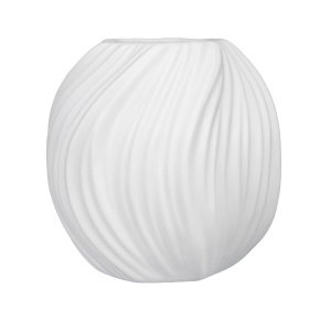 Ваза (керамика), D12xH12см, белый в интернет-магазине флористических аксессуаров Азалия Декор