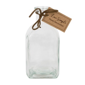 Ваза Бутылочка (стекло), 6,5xH13см, прозрачный в интернет-магазине флористических аксессуаров Азалия Декор