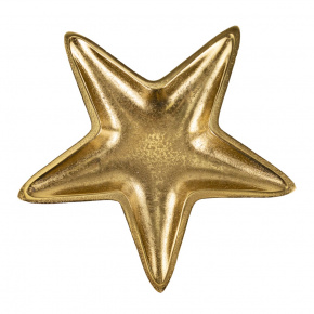 Поднос Звезда (металл), H2,5x19x18,5см, золотой в интернет-магазине флористических аксессуаров Азалия Декор