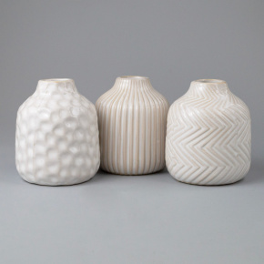 Ваза (керамика), H9,5x8x8см, в асс., кремовый в интернет-магазине флористических аксессуаров Азалия Декор