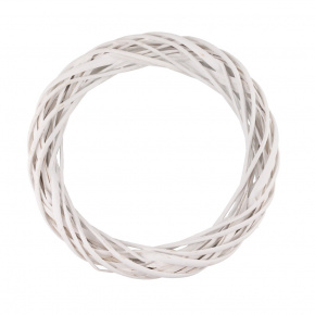 Венок декоративный (ива), D30xH4,5см, белый в интернет-магазине флористических аксессуаров Азалия Декор