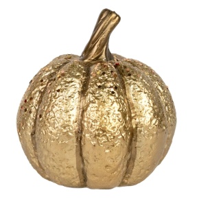 Сувенир Тыква (керамика), Н13х16,5х16,5см, золотой в интернет-магазине флористических аксессуаров Азалия Декор
