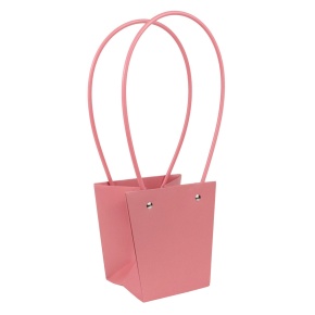 Пакет для цветов водостойкий (крафт), 13х9,5х13см (в уп. 10шт.), розовый в интернет-магазине флористических аксессуаров Азалия Декор