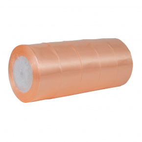 Набор лент 5шт. (атлас), 40 мм 25 ярдов, светло-персиковый в интернет-магазине флористических аксессуаров Азалия Декор