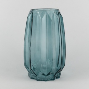 Ваза (стекло), D12,5хH20см, голубой в интернет-магазине флористических аксессуаров Азалия Декор