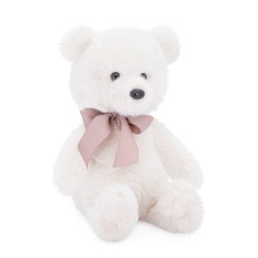 Игрушка м/н Тёпа с бантом, 33см, белый в интернет-магазине флористических аксессуаров Азалия Декор