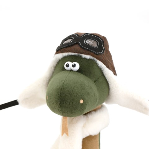 Игрушка м/н Змей Авиатор, 20см, зеленый в интернет-магазине флористических аксессуаров Азалия Декор